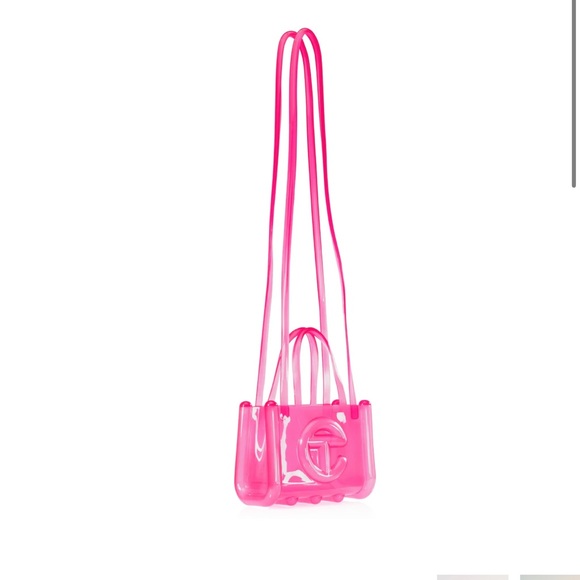Melissa x Telfar Small Jelly Shopping Bag Clear Pink - Picture 2 of 5